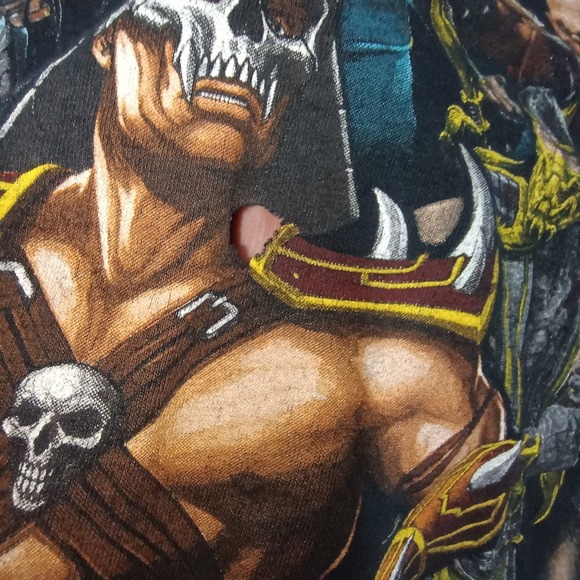Mortal Combat Game Tshirt All Characters JERZEES Size Large * Flaw * - Picture 2 of 5